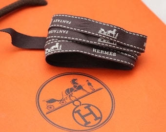 Authentic Hermès Orange Gift Box With Original Ribbon – Cube