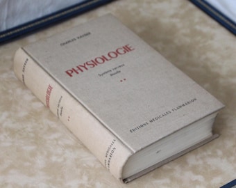 Physiology book French book Medical Anatomy Anatomical Human body Terminology Doctor Curio Curiosities