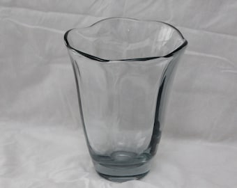 Jarrón de tulipán de cristal, decoración floral para bodas de verano, cristal macizo extra pesado.