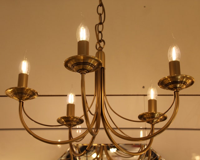 Gold Chandelier Lighting Pendant Light Silver Image 0