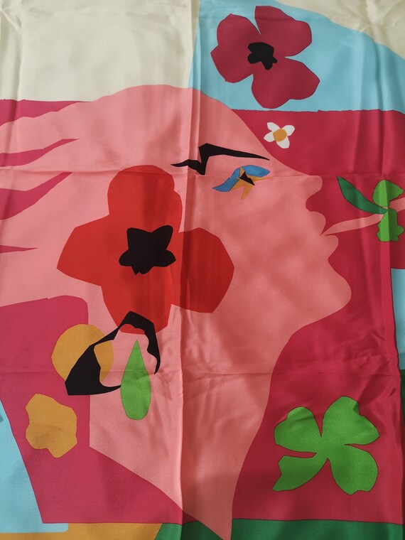 Yves Saint Laurent silk scarf Le Printemps Spring… - image 3