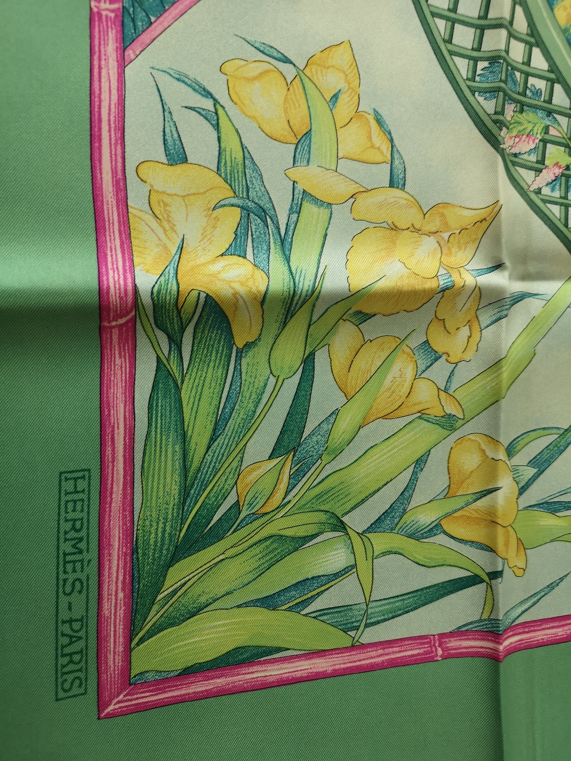エルメス シルクスカーフ ジヴェルニー庭園 モネ 藤の池 睡蓮 花