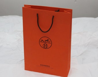 hermes orange paper bag