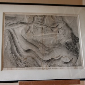 Kaart van het oude Egypte door Jollois Vallei der koningen Muurkunst Kunstwerk Archeologie Egyptisch Natuurdecor Kantoordecor Frans antiek Egypte-plan