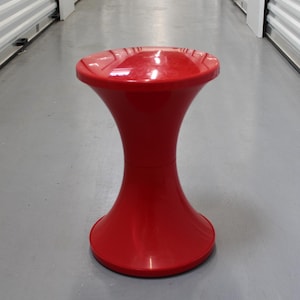 Red Space Age chair Space age stool Tam Tam by Henri Massonnet Space age red chair Space age red stool Red Plastic Vintage stool