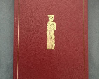 Stara francuska książka: Akropol ateński, sztuka i architektura Czerwona dekoracyjna książka