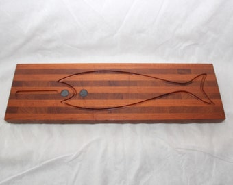 Digsmed Denmark wooden cutting board Fish decor Serving platter Minimalist design Scandinavian style