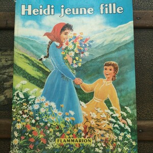 French Vintage book Heidi Set of 3 Little girl adventures Children's book Kids Illustrated image 10