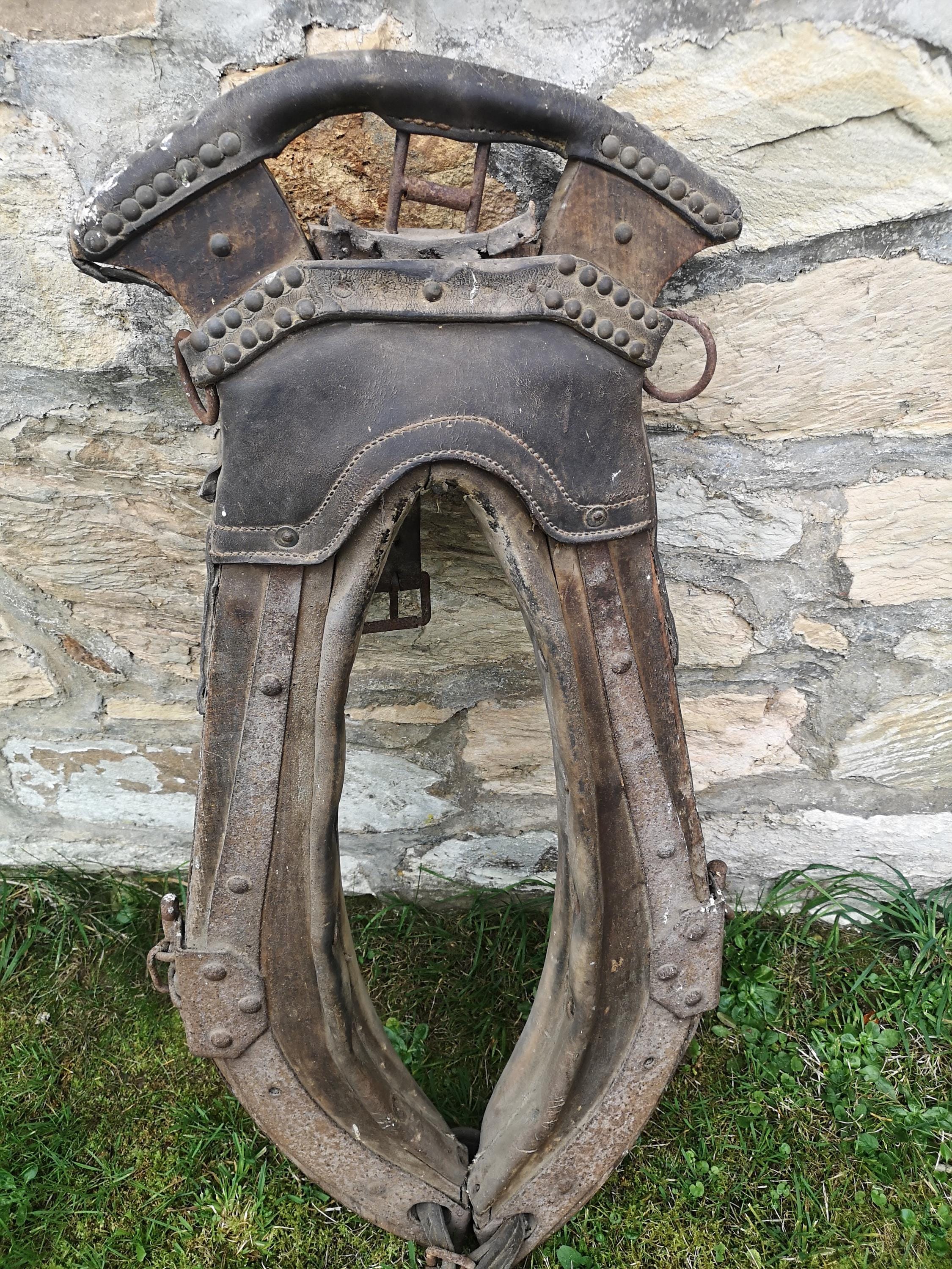 Antique Leather Horse Collar Decor Rustic House Decor Farmhouse