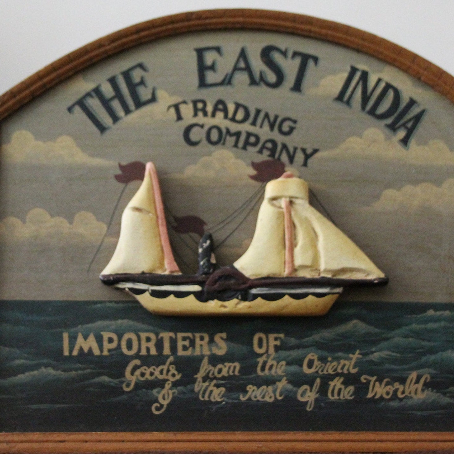 Décor de Mur Bateau à Voile Relief Décor Mural Côtier Nautique Cadeau Boat Game Room Kids Décor Navi