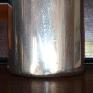 Silver Vase Anna Efverlund Large solid aluminum Flower Modern design Contemporary style Scandinavian image 4