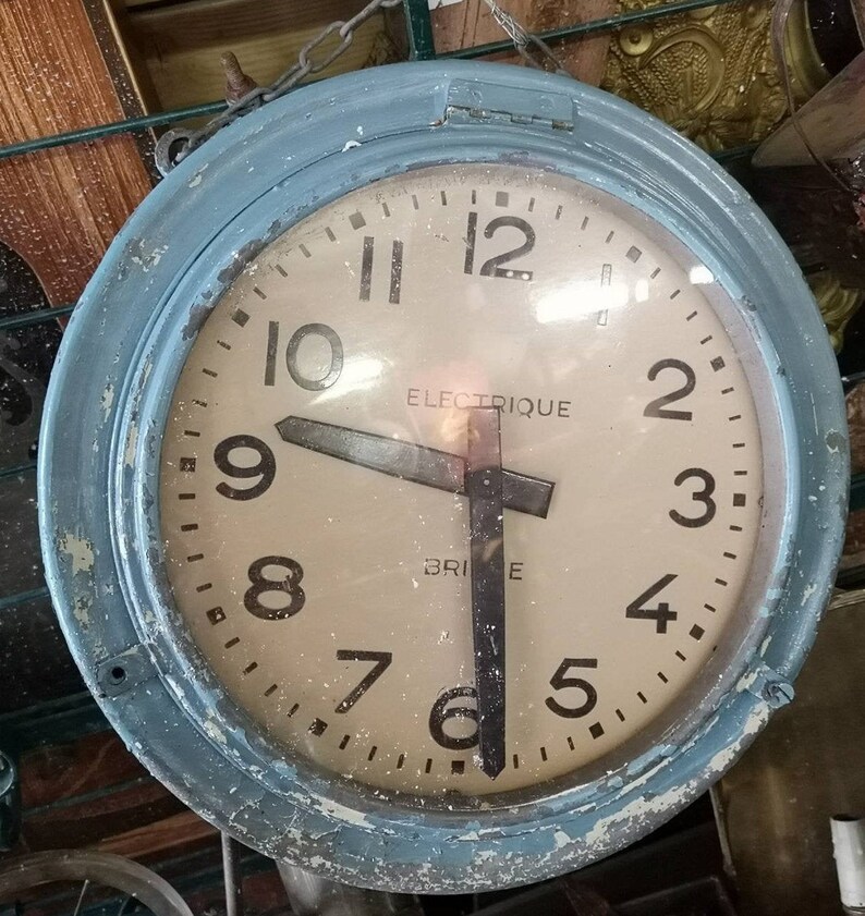 Authentic vintage Double sided train station clock Antique Etsy