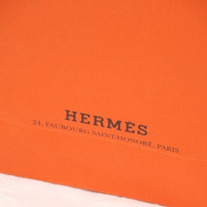 Orange Hermes Shopping bag Gift wrapping Elegant Gift for her Fashion gift Lady accessories Orange paper bag Orange accents Gift bag image 7