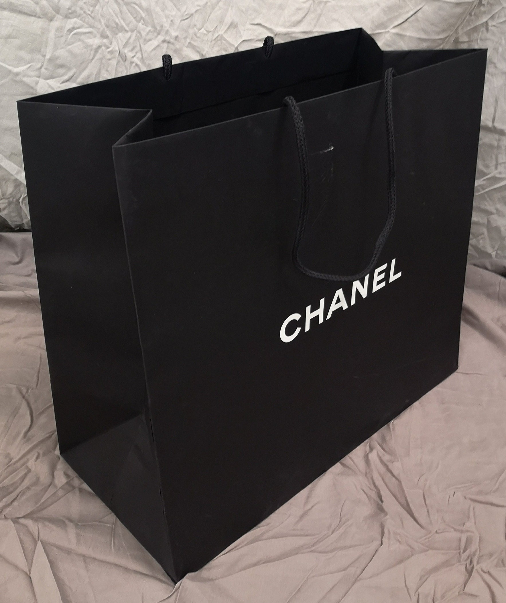 Chanel Shopping Bag Black Gift Bag Wrapping Fashion 