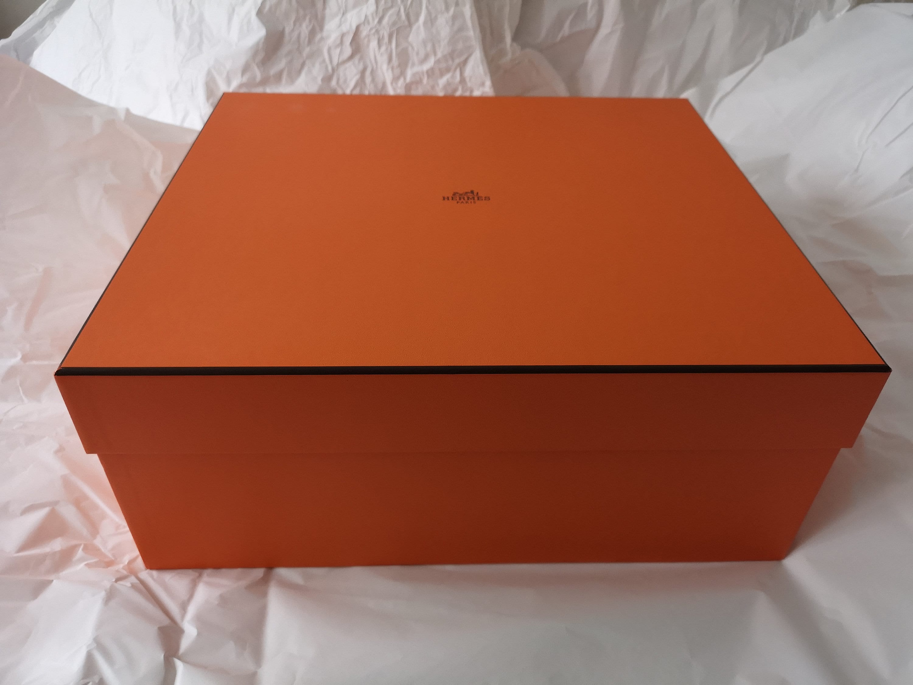 Authentic Hermes Gift Box 12” X 12” X 2.5” with Authentic Card