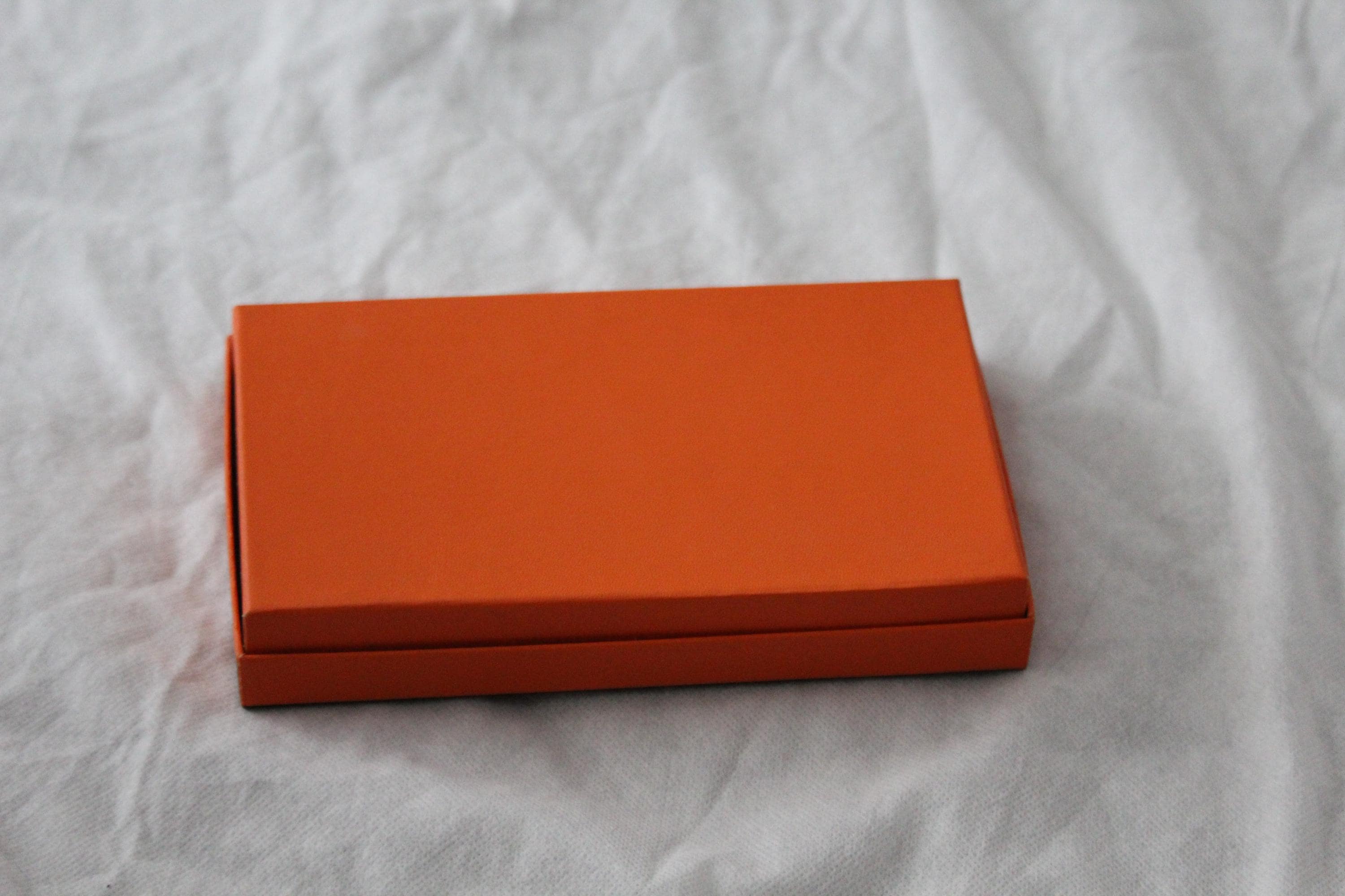 Small Vintage Orange Hermes Gift Box With Ribbon Storage Packaging