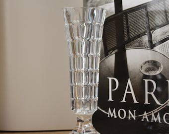 Small cut glass flower vase Decorative Bud vase