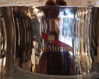 Extra large Mumm Champaign bucket metal Champagne cooler French Vintage Wine Ice bucket Wedding
