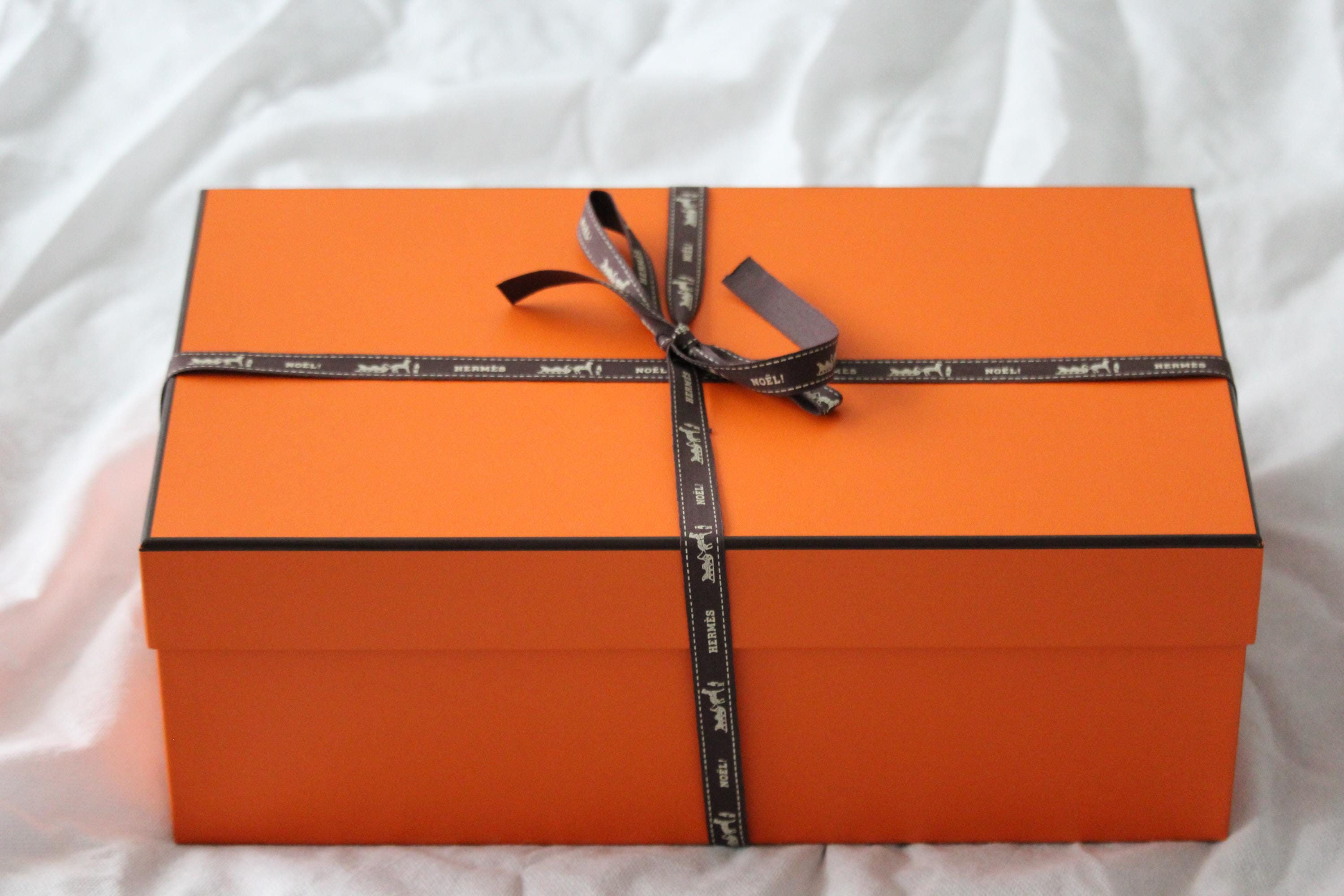 Hermes Shoe Box Shoebox Shoe Display Orange Storage Organization