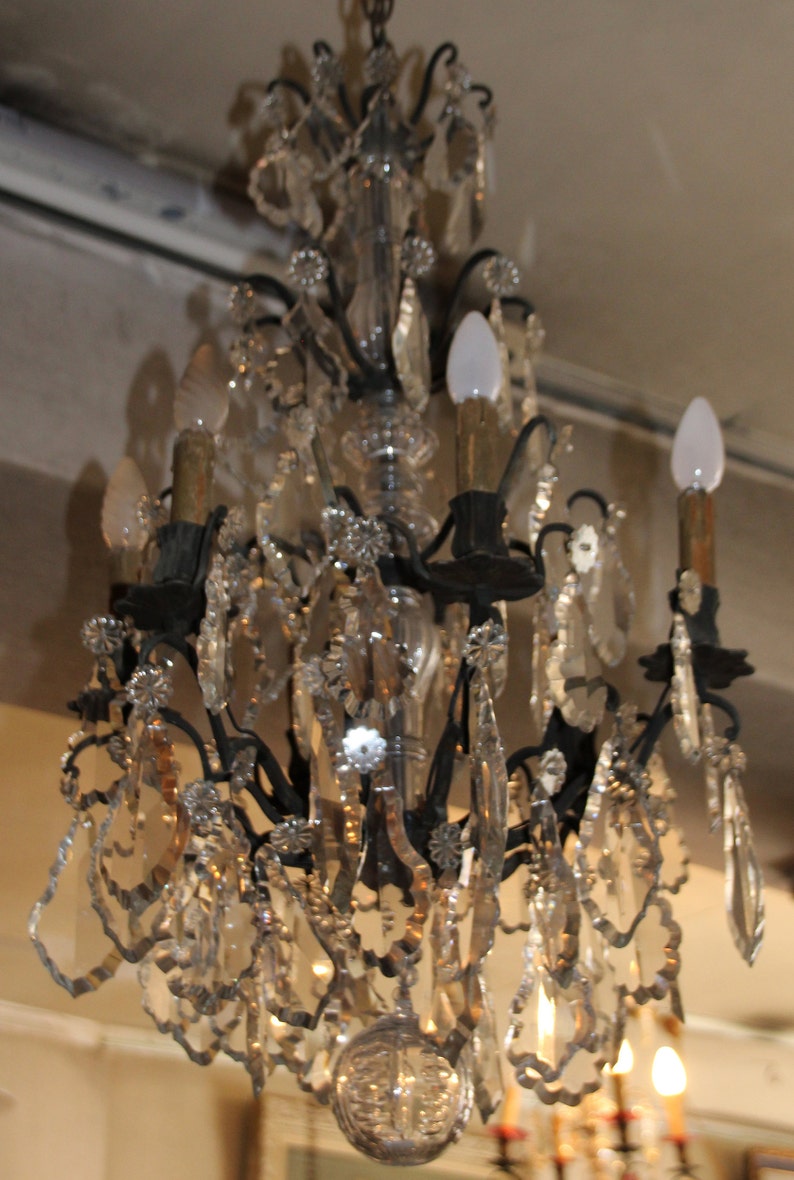 Lámpara de araña de cristal iluminación francés lámpara de | Etsy