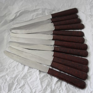 Coltello da cena in acciaio inox Set di 12 posate vintage Coltelli da cena Posate Posate firmate Stoviglie da tavola per le vacanze Festa estiva