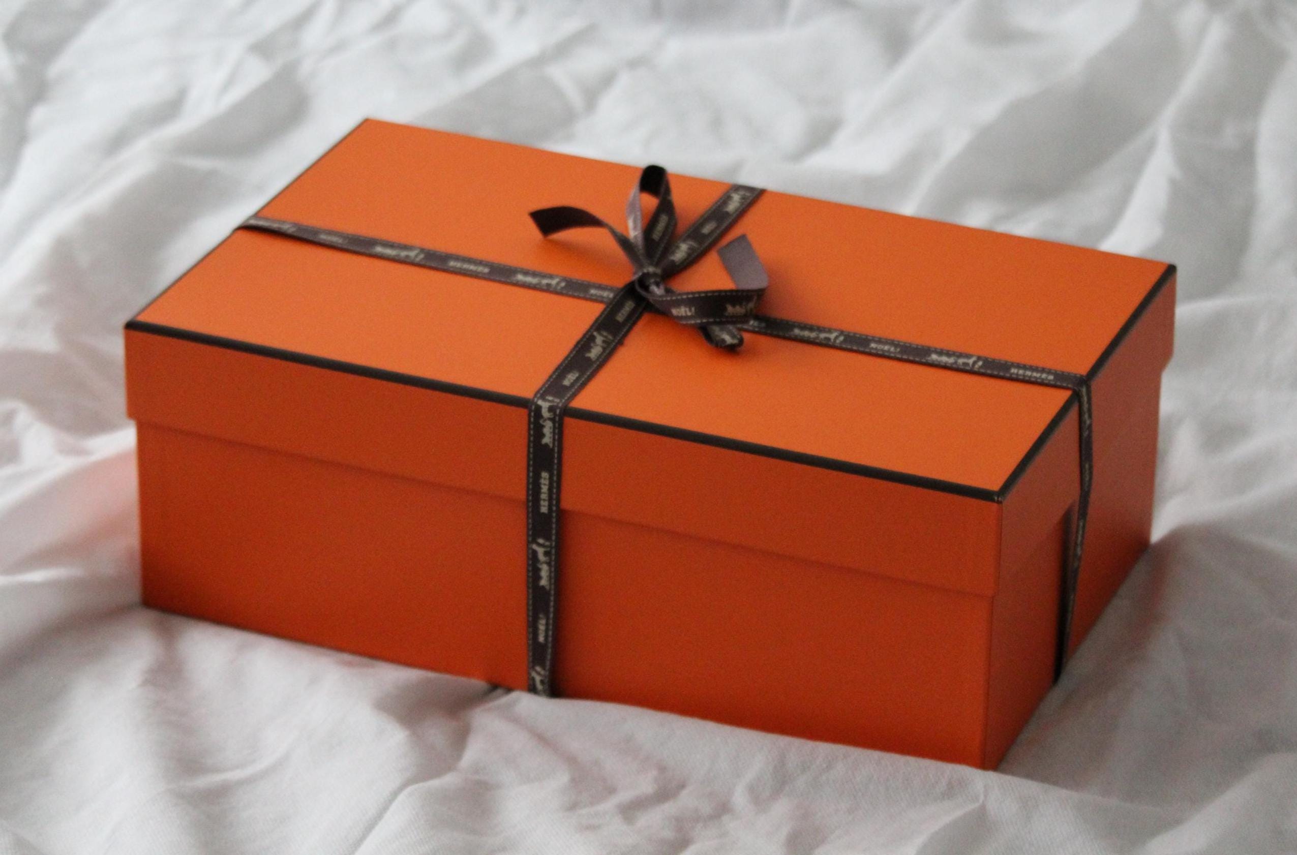 Hermes Shoe Box Shoebox Shoe Display Orange Storage Organization