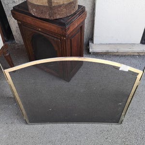 Mampara de chimenea minimalista vintage dorada de tres hojas Mampara de chimenea Protector contra incendios Protector contra chispas Apartamento parisino Art Déco Accesorios para chimenea