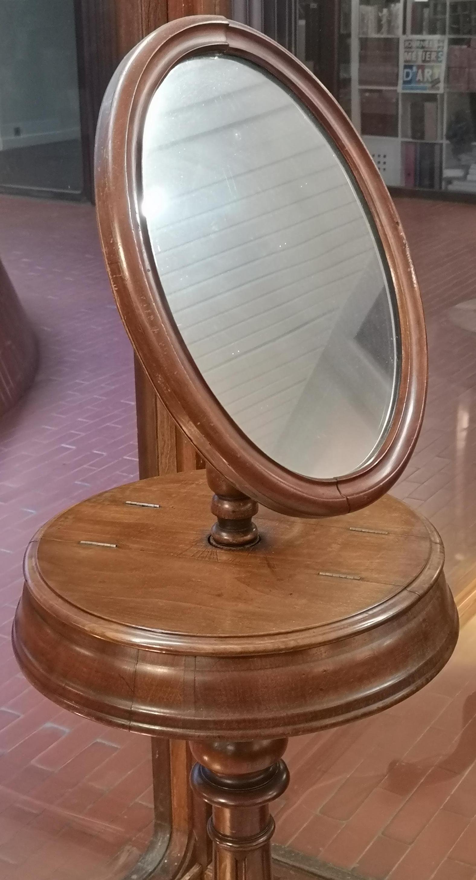 Support ovale pour miroir Coiffeuse Coiffeuse Barbier Rasage Coiffure Maquillage Institut de beauté