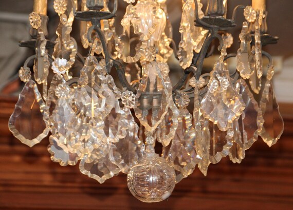Crystal Chandelier Lighting French Antique Chandelier Large Etsy