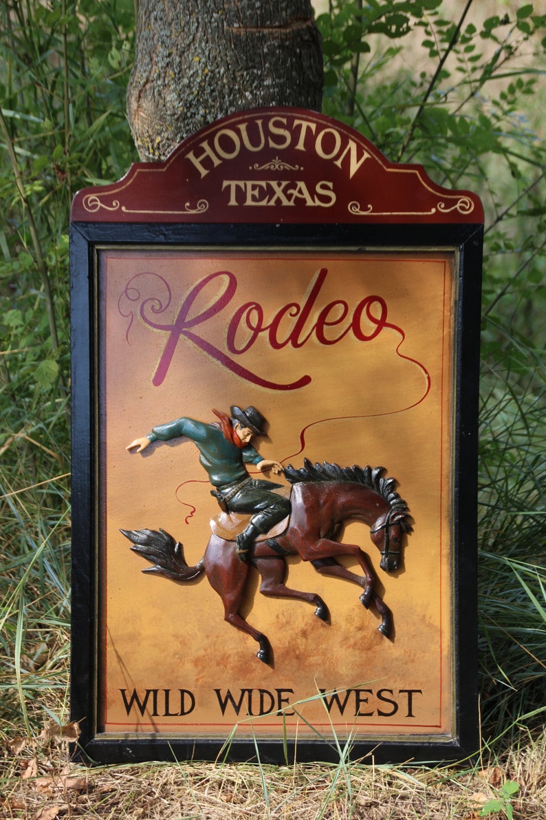 Rodeo Wall Art Cowboy Wall Art Houston Texas Horse Decor Horse Etsy UK
