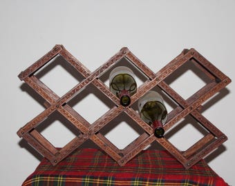 Folding Wood Wine Rack Bottle holder display