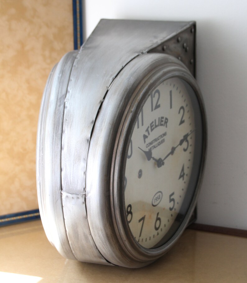 Wall Clock Vintage Style Large Wall Clock Train Station Clock Etsy