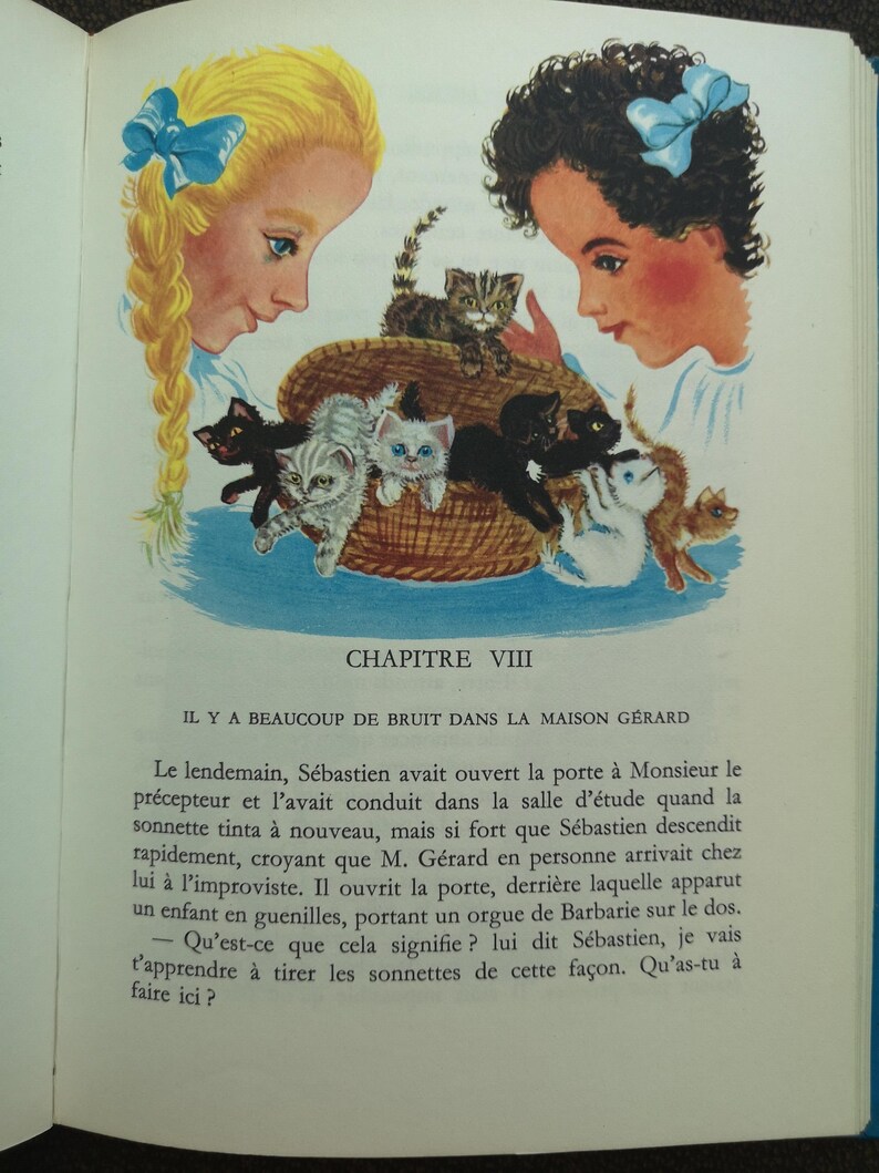 French Vintage book Heidi Set of 3 Little girl adventures Children's book Kids Illustrated image 2