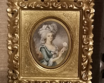マリー アントワネット フランスのアンティーク絵画 女性 ロマンチック