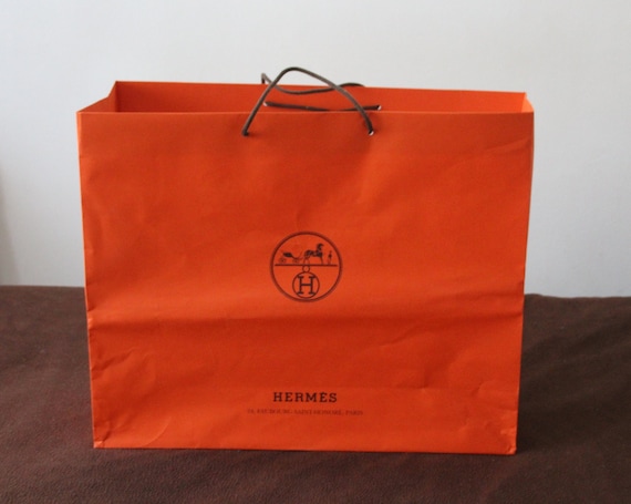 Hermés Gift bag, orange gift bag, wrapping, Original French scarf pape –  Trendy Ground