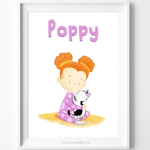 Custom Portrait-Turn your Child into a Cartoon! Cute Pet, Kids, Wall Art, Personalised Portrait Illustration, Digital, Drawn from Photo
