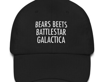 Bears Beets Battlestar Galactica Embroidered Hat The Office Dwight Schrute Gift for The Office Fan