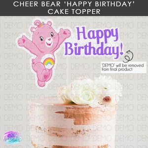 Cheer Bear Care Bear Birthday Cake by Goodies Bakery