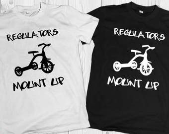Regulators Mount Up T-Shirt - Toddler - Youth T-Shirt - Tricycle - Warren G - Nate Dogg - Funny T-Shirt for kids - 90's hip hop