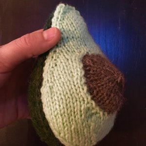 Avocado Knitting Pattern Amigurumi Knitted Veggie, Avocado Lover Plush DIY Knitted Food Avocado Gift image 10