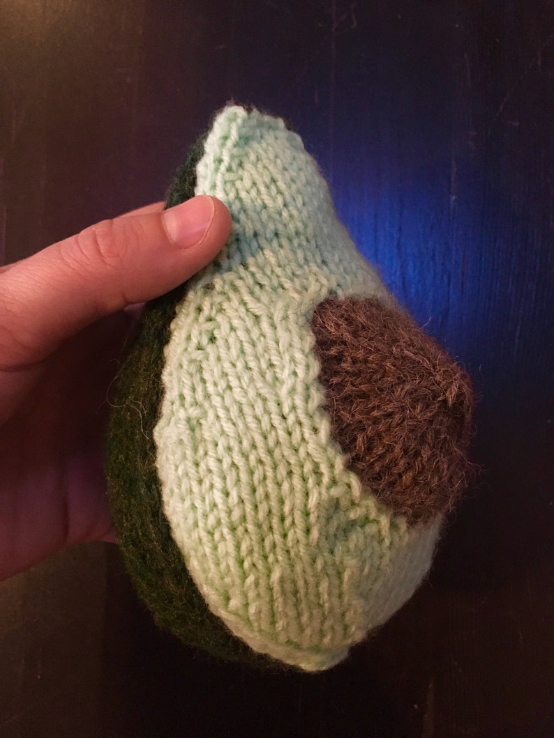 Avocado Knitting Pattern Amigurumi Knitted Veggie, Avocado Lover Plush DIY Knitted Food Avocado Gift image 10