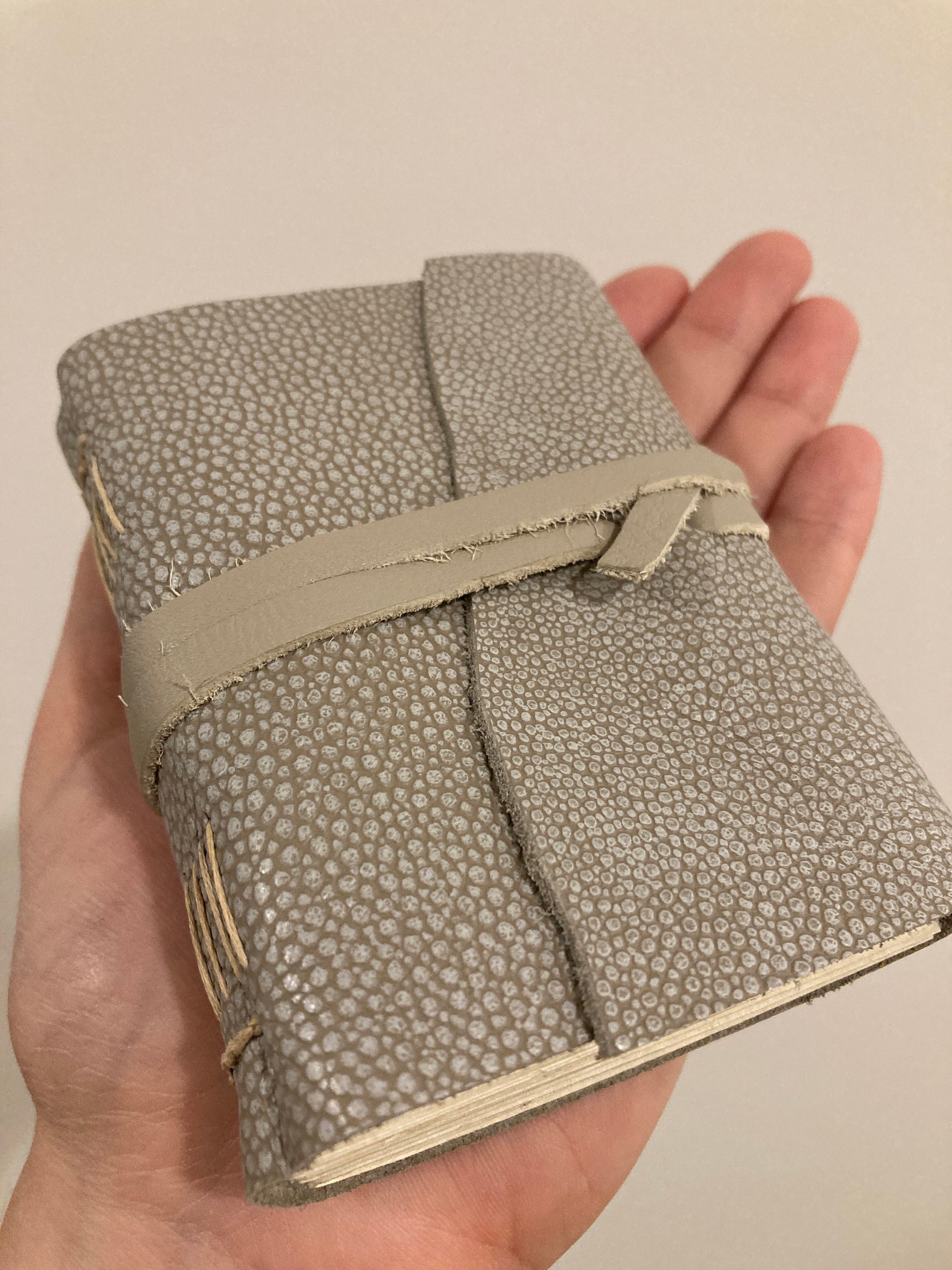 Rustic Leather Journal with Tie Closure Pocket Sized Etsy