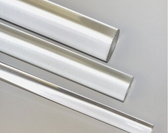 Assorted 4” LONG CLEAR ACRYLIC PLEXIGLASS LUCITE ROD DOWELS