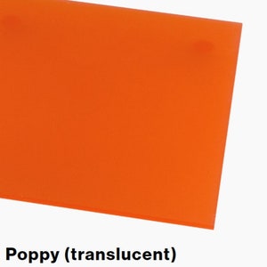 Frosted Laserable Acrylic Sheet Poppy