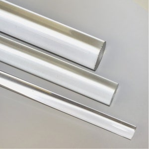 Acrylic Rod - CLEAR - Extruded - Varying Thicknesses