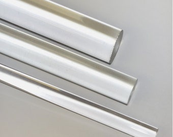 Acrylic Rod - CLEAR - Extruded - Varying Thicknesses