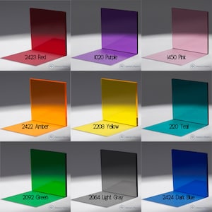 Transparent Acrylic Sheet - Varying Thickness, Colors, and Sizes! - Etsy