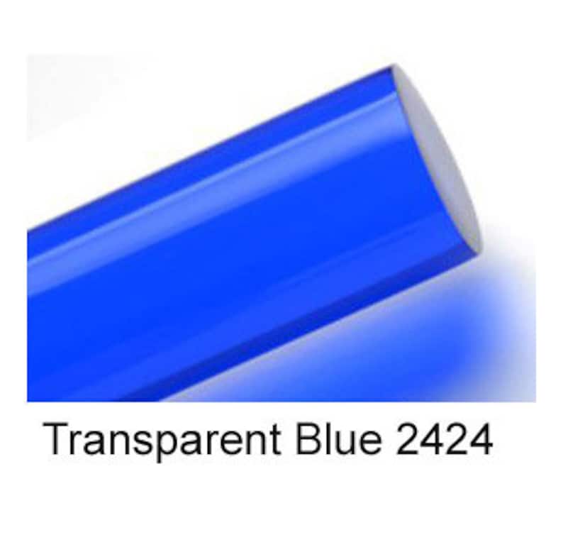 May include: A roll of transparent blue vinyl wrap with the product code 2424 printed on the label.