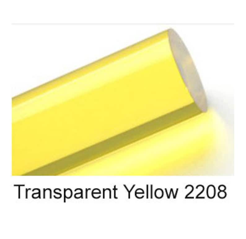 May include: A bright yellow transparent acrylic rod.