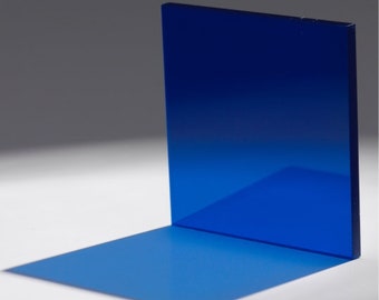 Light Blue Transparent Acrylic (Plexiglass) Sheet - 1/16" Thick X 12" X 12"